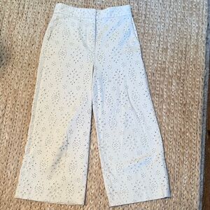 Elegant White Cropped Pants